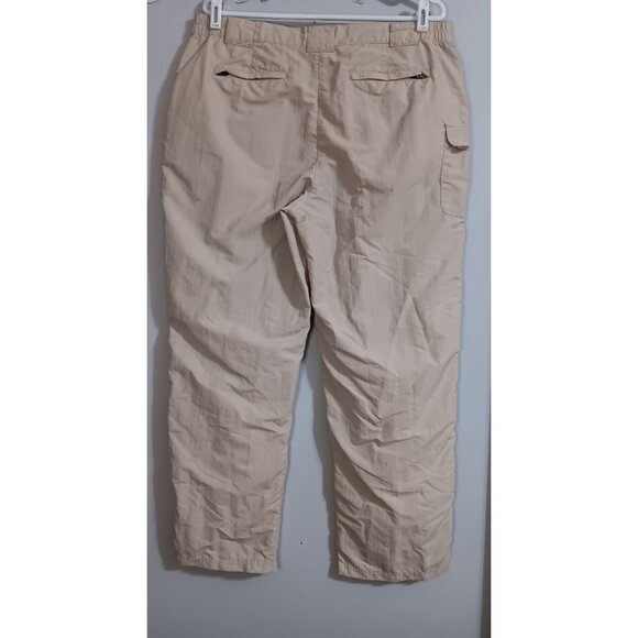 L.L. Bean Large Regular Tan Supplex Utility Work Casual Outdoor Stretch Pants - Picture 4 of 6